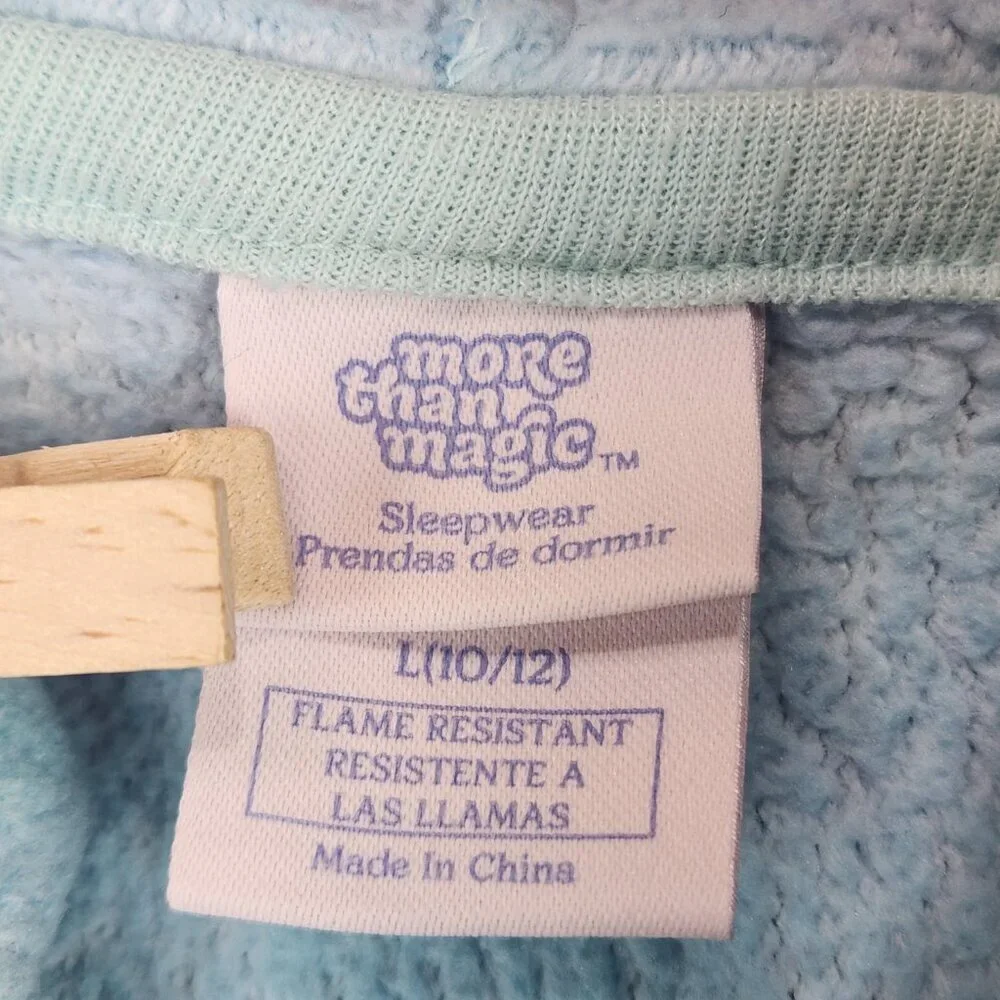 More Than Magic Mermaid Theme One Piece Pajamas Girls L 10/12 Zip Up Hooded